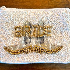 Western Bride Seed Bead Coin Purse